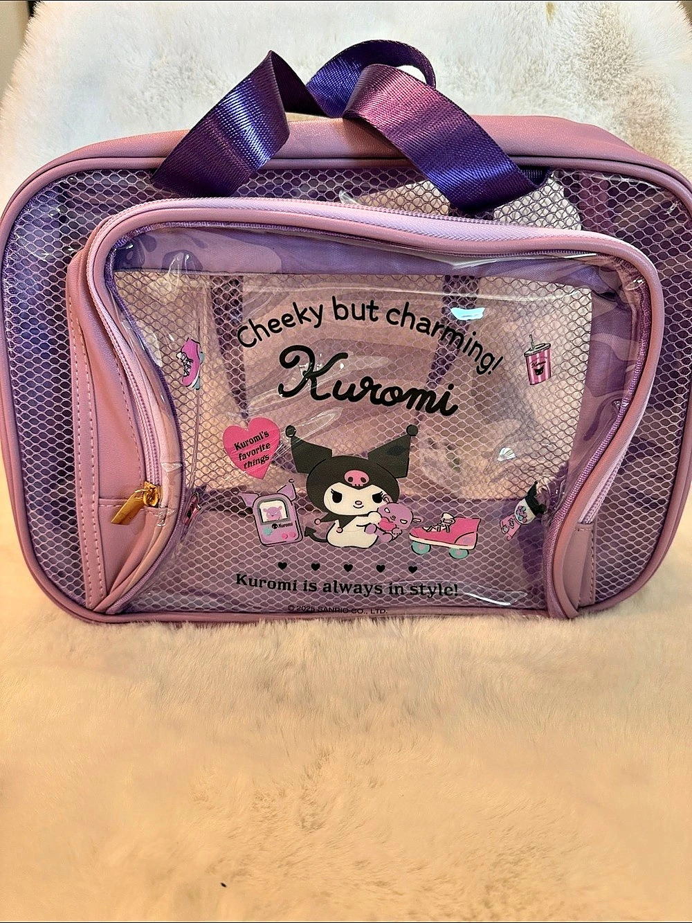 Sanrio Kuromi Clear Tote Bag Pink & Purple
